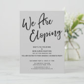 Invitation Nous Fuyons Ensemble Moderne Élégant Simple Gris F (Debout devant)