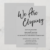 Invitation Nous Fuyons Ensemble Moderne Élégant Simple Gris F (Devant / Derrière)