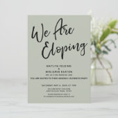 Invitation Nous Fuyons Ensemble Sage Fête de Mariage Casual P (Debout devant)