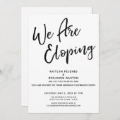 Invitation Nous Fuyons Mariage Décontracté Moderne Fête de Ma (Devant / Derrière)