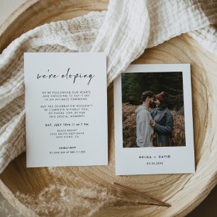 Invitation Nous Fuyons Mariage Photo Moderne