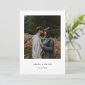 Invitation Nous Fuyons Mariage Photo Moderne (Debout devant)
