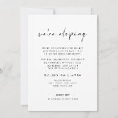 Invitation Nous Fuyons Mariage Photo Moderne (Dos)