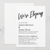 Invitation Nous Fuyons Typographie, Écriture Manuscrite Minim (Devant / Derrière)