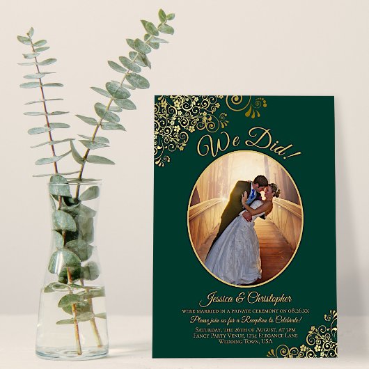 Invitation Nous l'avons fait ! Boucles d'or sur réception de