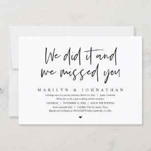 Invitation Nous l'avons fait et nous vous avons manqué, Maria