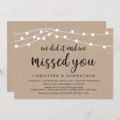 Invitation Nous l'avons fait et vous nous avons manqué, Maria (Devant / Derrière)