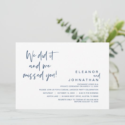 Invitation Nous l'avons fait, nous vous avons manqué, Mariage (Debout devant)