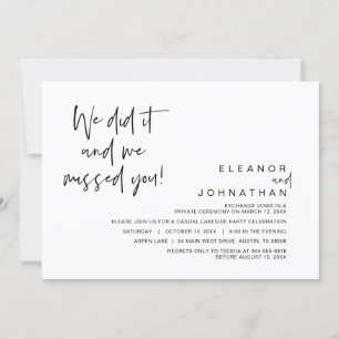Invitation Nous l'avons fait, nous vous avons manqué, Mariage