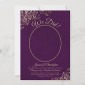 Invitation Nous l'avons fait ! Réception de mariage Violet Pr (Devant)