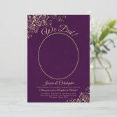 Invitation Nous l'avons fait ! Réception de mariage Violet Pr (Debout devant)