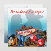 Invitation Nous le faisons à Vegas Mariage (Devant / Derrière)