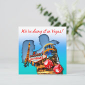 Invitation Nous le faisons à Vegas Mariage (Debout devant)