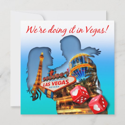 Invitation Nous le faisons à Vegas Mariage (Devant)
