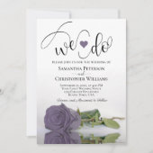 Invitation Nous le faisons ! Élégante rose poussiéreuse viole (Devant)