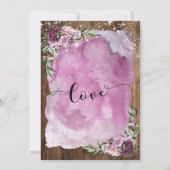 Invitation Nous le faisons encore, Fleurs d'aquarelle sur boi (Dos)