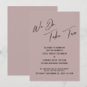 Invitation Nous Le Faisons, Prenez Deux : Mariage différé Dus (Devant / Derrière)