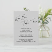 Invitation Nous Le Faisons, Prenez Deux : Mariage différé gri (Debout devant)