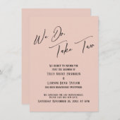 Invitation Nous Le Faisons, Prenez Deux : Mariage Retardé Blu (Devant / Derrière)