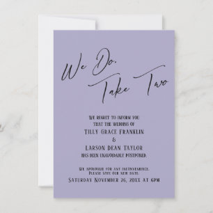 Invitation Nous le faisons, prenez deux mariages retardés pou