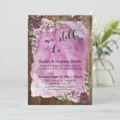 Invitation Nous le faisons toujours, Fleurs d'aquarelle de bo (Debout devant)