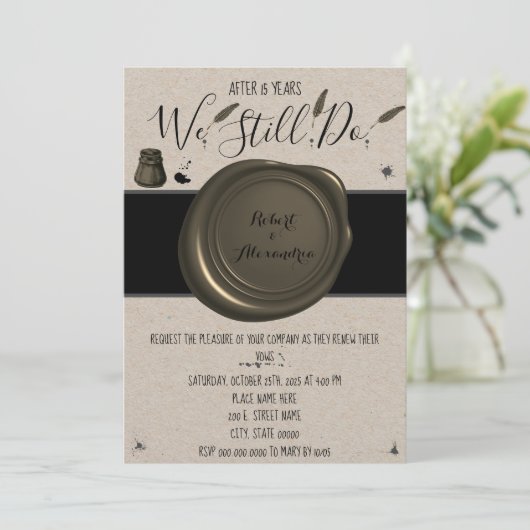 Invitation Nous le faisons toujours | Renouvellement de l'ann (Debout devant)