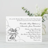 Invitation Nous le faisons, Tourbillonnant Mariage noir et bl (Debout devant)