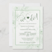 Invitation Nous le faisons ! Vert sauge Boho Chic Fleurs de m (Devant)