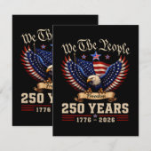 Invitation Nous Le Peuple 250 Ans Aigle de la Liberté (Devant / Derrière)