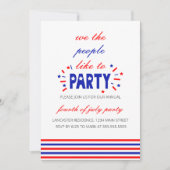 Invitation Nous le Peuple Aimons Faire la Fête (Devant)