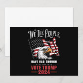 Invitation Nous, Le Peuple, Avons Assez Voté Trump 2024 (Devant / Derrière)
