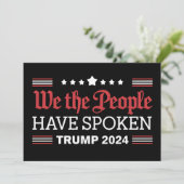 Invitation Nous Le Peuple Avons Parlé Trump 2024 (Debout devant)