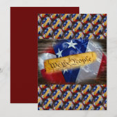 Invitation Nous Le Peuple Drapeau Américain (Devant / Derrière)