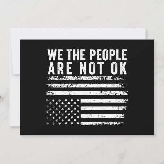 Invitation Nous Le Peuple Ne Va Pas Bien Drapeau Américain Re (Devant)