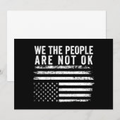 Invitation Nous Le Peuple Ne Va Pas Bien Drapeau Américain Re (Devant / Derrière)