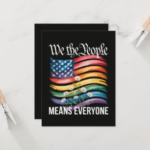 Invitation Nous Le Peuple Signifie Tout Le Monde Arc-en-ciel