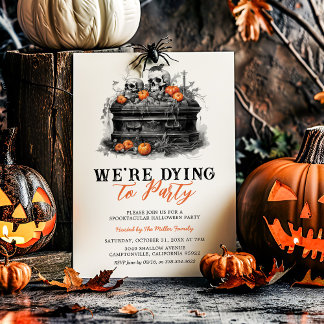 Invitation Nous mourons de faire la fête à la soirée Hallowee