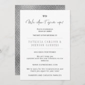 Invitation Nous n'abandonnons pas l'annonce de mariage report (Devant / Derrière)