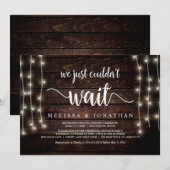 Invitation Nous n'avons pas pu attendre, Évasion de mariage r (Devant / Derrière)