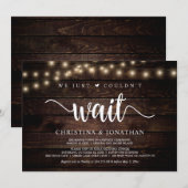 Invitation Nous n'avons pas pu attendre, Fête de Mariage Inti (Devant / Derrière)