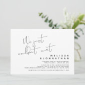 Invitation Nous n'avons pas pu attendre, Mariage Elopement Mo (Debout devant)