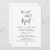 Invitation Nous n'avons pas pu attendre, Mariage en Elopement (Devant / Derrière)