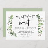 Invitation Nous n'avons pas pu attendre, Mariage en Elopement (Devant / Derrière)