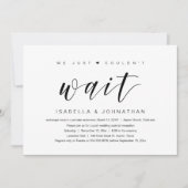 Invitation Nous n'avons pas pu attendre, Mariage en fuite (Devant)