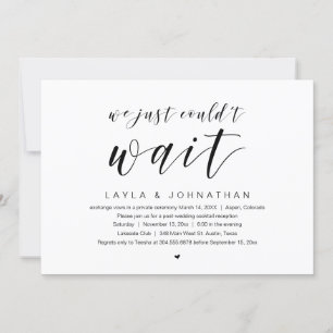 Invitation Nous n'avons pas pu attendre, Mariage Fuite de Cér