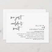 Invitation Nous n'avons pas pu attendre, Mariage Fuite de Noc (Devant / Derrière)