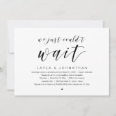 Invitation Nous n'avons pas pu attendre, Mariage Fuite de Noc (Devant)