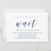 Invitation Nous n'avons pas pu attendre, Mariage Fuite de Noc (Devant)