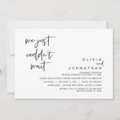 Invitation Nous n'avons pas pu attendre, Mariage Fuite en Amo (Devant)