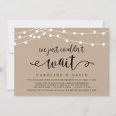 Invitation Nous n'avons pas pu attendre, Mariage Intime (Devant)